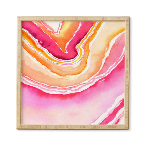 Laura Trevey Pink Agate Framed Wall Art