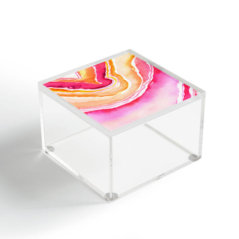 Laura Trevey Pink Agate Acrylic Box