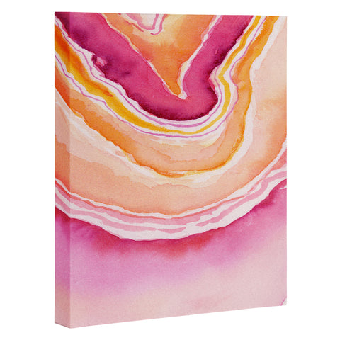 Laura Trevey Pink Agate Art Canvas