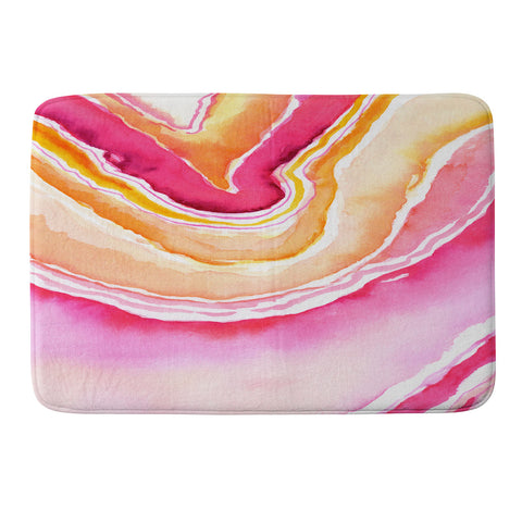 Laura Trevey Pink Agate Memory Foam Bath Mat