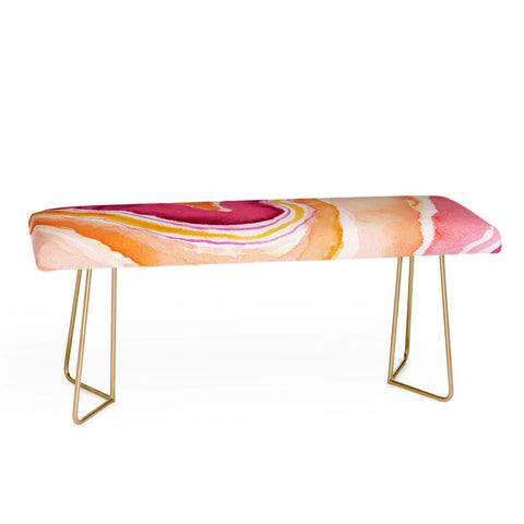 Laura Trevey Pink Agate Bench