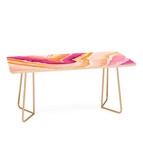 Laura Trevey Pink Agate Coffee Table