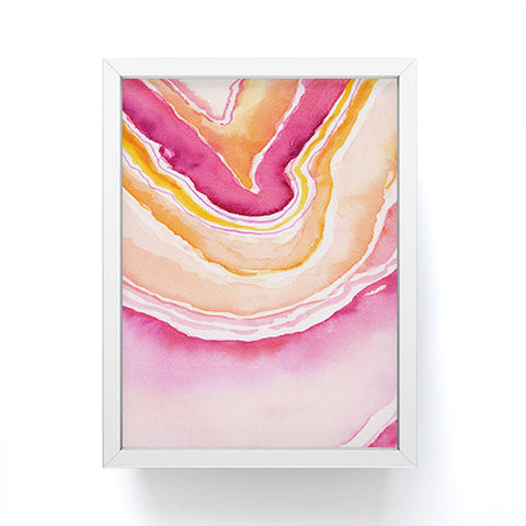 Laura Trevey Pink Agate Framed Mini Art Print