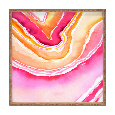 Laura Trevey Pink Agate Square Tray