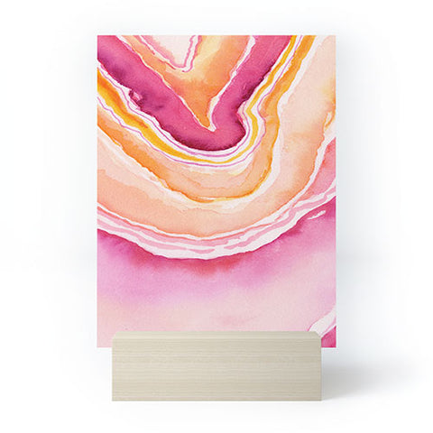Laura Trevey Pink Agate Mini Art Print
