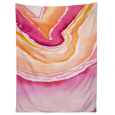 Laura Trevey Pink Agate Tapestry