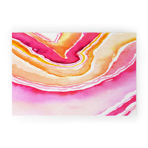 Laura Trevey Pink Agate Welcome Mat