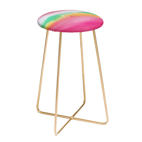 Laura Trevey Pink and Gold Glow Counter Stool