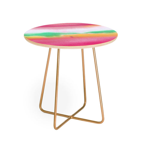 Laura Trevey Pink and Gold Glow Round Side Table