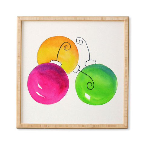 Laura Trevey Pink And Green Holiday Framed Wall Art