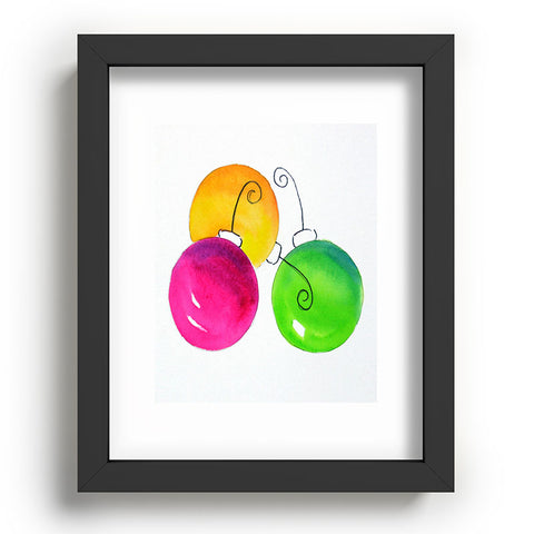 Laura Trevey Pink And Green Holiday Recessed Framing Rectangle