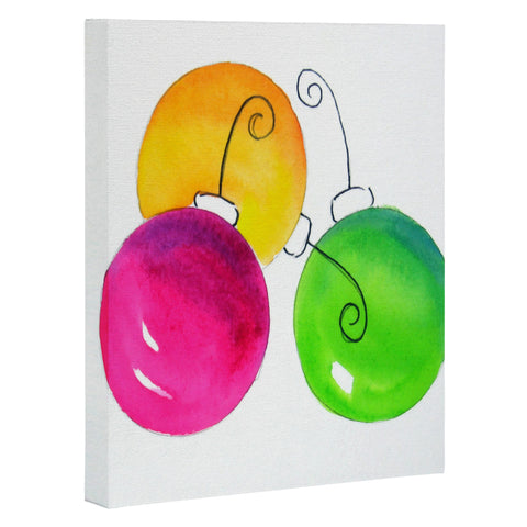 Laura Trevey Pink And Green Holiday Art Canvas