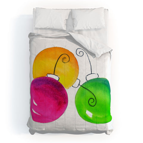 Laura Trevey Pink And Green Holiday Comforter