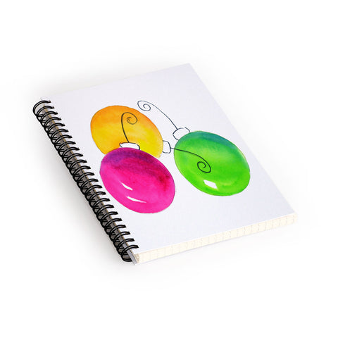 Laura Trevey Pink And Green Holiday Spiral Notebook