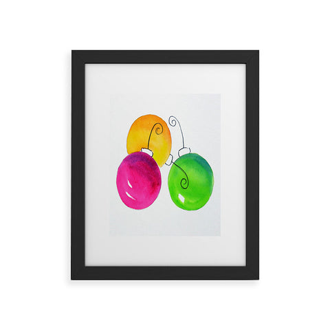 Laura Trevey Pink And Green Holiday Framed Art Print