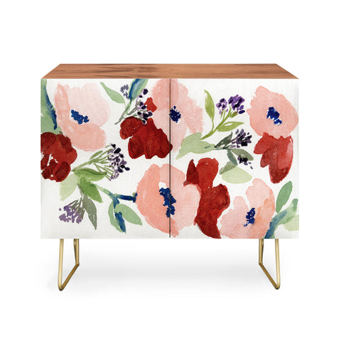 Laura Trevey Pink Poppies Credenza