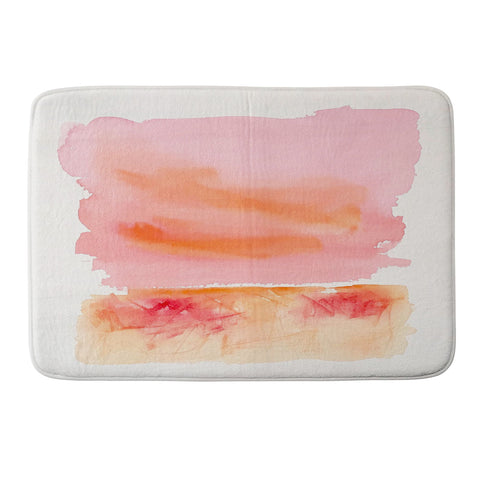 Laura Trevey Pink Sky Day Memory Foam Bath Mat
