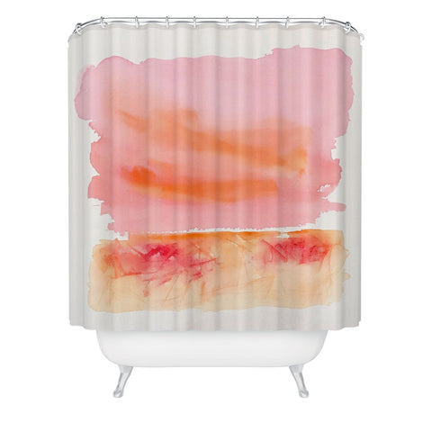 Laura Trevey Pink Sky Day Shower Curtain