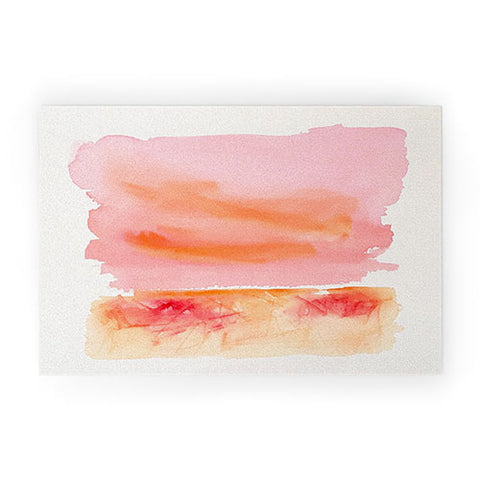 Laura Trevey Pink Sky Day Welcome Mat