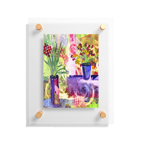 Laura Trevey Purple And Lime Floating Acrylic Print