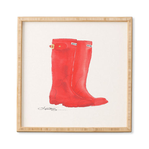 Laura Trevey Red Boots Framed Wall Art