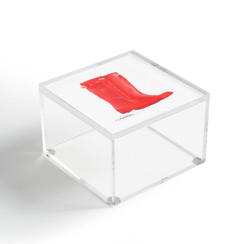 Laura Trevey Red Boots Acrylic Box
