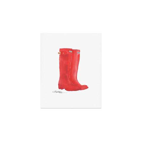 Laura Trevey Red Boots Art Print