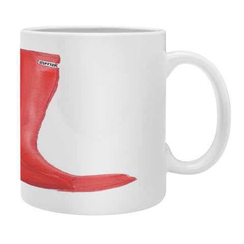 Laura Trevey Red Boots Coffee Mug