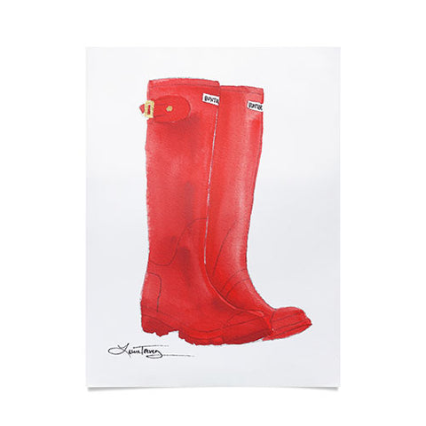 Laura Trevey Red Boots Poster