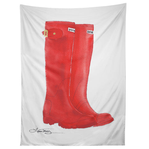 Laura Trevey Red Boots Tapestry