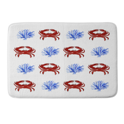 Laura Trevey Red White and Blue Memory Foam Bath Mat