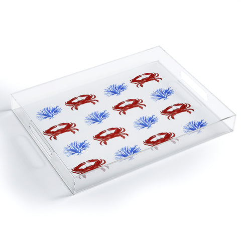 Laura Trevey Red White and Blue Acrylic Tray