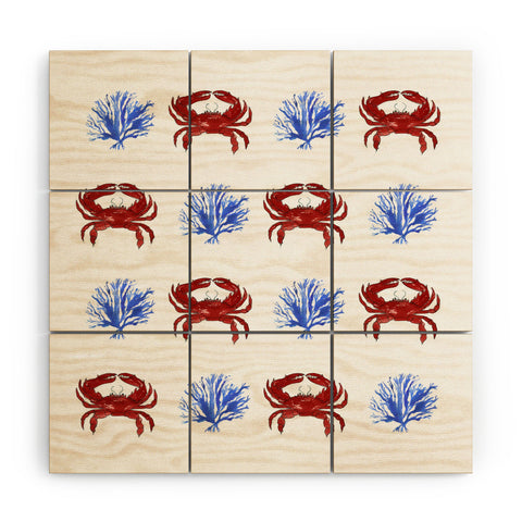 Laura Trevey Red White and Blue Wood Wall Mural