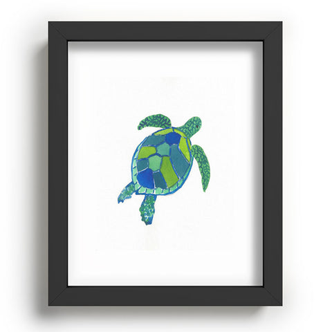 Laura Trevey Sea Turtle Recessed Framing Rectangle