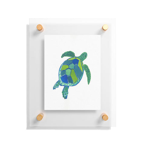 Laura Trevey Sea Turtle Floating Acrylic Print