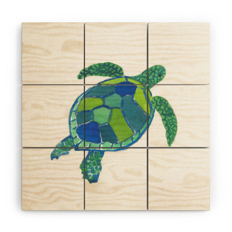 Laura Trevey Sea Turtle Wood Wall Mural