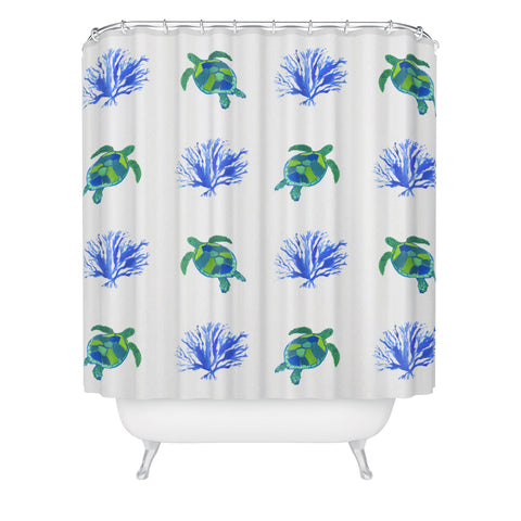 Laura Trevey Sea Turtles Shower Curtain