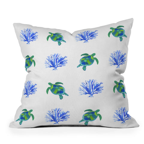 Laura Trevey Sea Turtles Throw Pillow