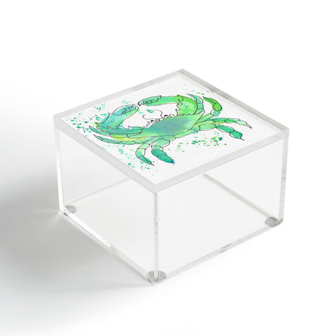 Laura Trevey Seafoam Green Crab Acrylic Box
