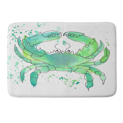 Laura Trevey Seafoam Green Crab Memory Foam Bath Mat