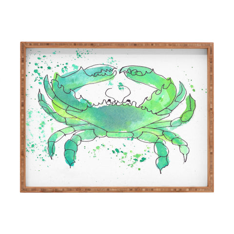 Laura Trevey Seafoam Green Crab Rectangular Tray