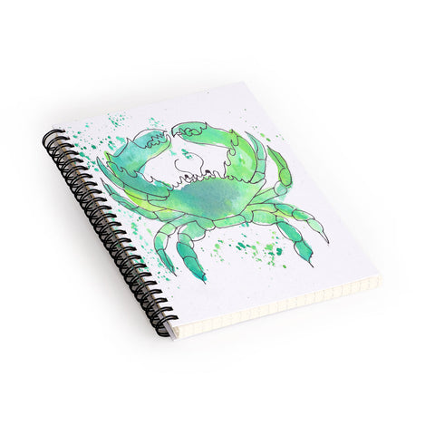 Laura Trevey Seafoam Green Crab Spiral Notebook