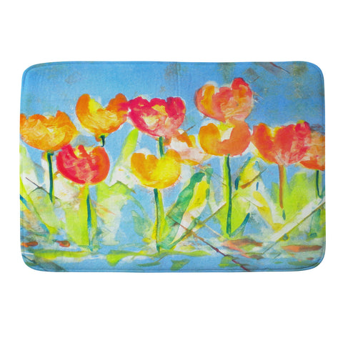 Laura Trevey Spring Tulips Memory Foam Bath Mat