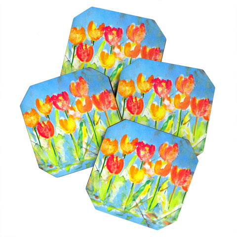 Laura Trevey Spring Tulips Coaster Set