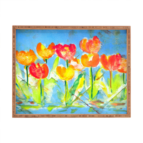 Laura Trevey Spring Tulips Rectangular Tray