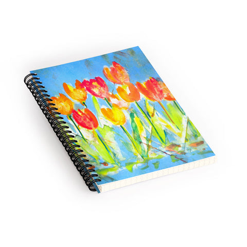 Laura Trevey Spring Tulips Spiral Notebook