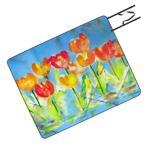 Laura Trevey Spring Tulips Picnic Blanket