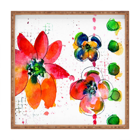 Laura Trevey Summer In Watercolor Square Tray