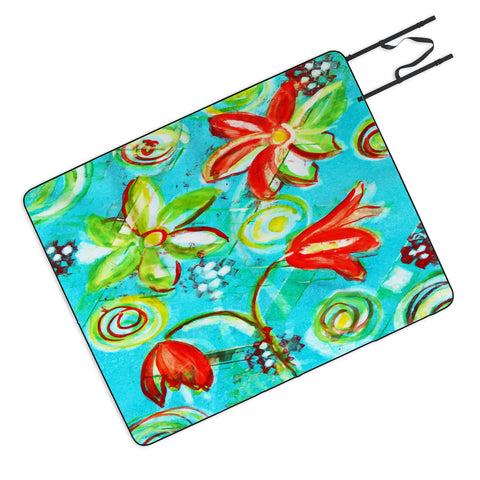 Laura Trevey Tangerine Tango Picnic Blanket