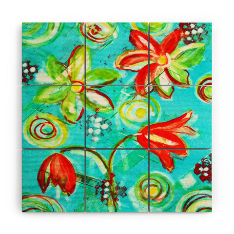 Laura Trevey Tangerine Tango Wood Wall Mural